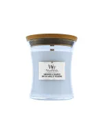 Candela profumata WoodWick Sagewood & Seagrass con stoppino in legno 275 g