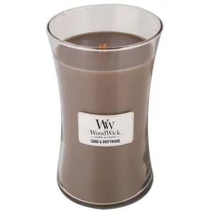 Candela profumata WoodWick Sand & Driftwood con stoppino in legno 609,5 g