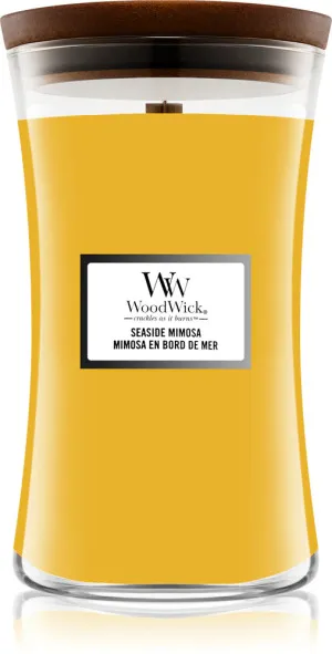 WoodWick Seaside Mimosa candela profumata con stoppino in legno 609,5 g