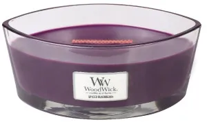 Candela profumata WoodWick Spiced Blackberry con stoppino in legno 453,6 g