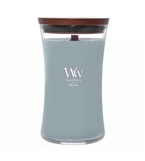 Candela profumata WoodWick Terra Haze con stoppino in legno unisex