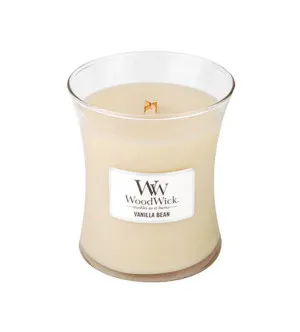 Candela profumata WoodWick Vanilla Bean con stoppino in legno 275 g
