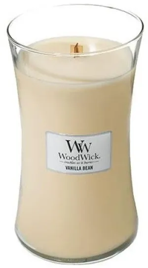 Candela profumata WoodWick Vanilla Bean con stoppino in legno 609,5 g