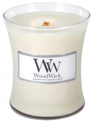 Candela profumata WoodWick Vanilla Bean con stoppino in legno per donne