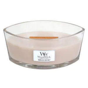 Candela profumata WoodWick Vanilla & Sea Salt con stoppino in legno 453,6 g