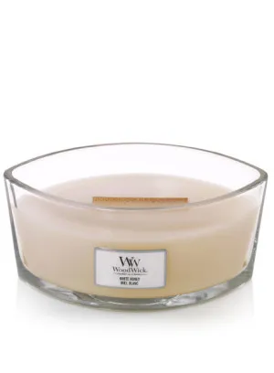 Candela profumata WoodWick White Honey con stoppino in legno per uomini