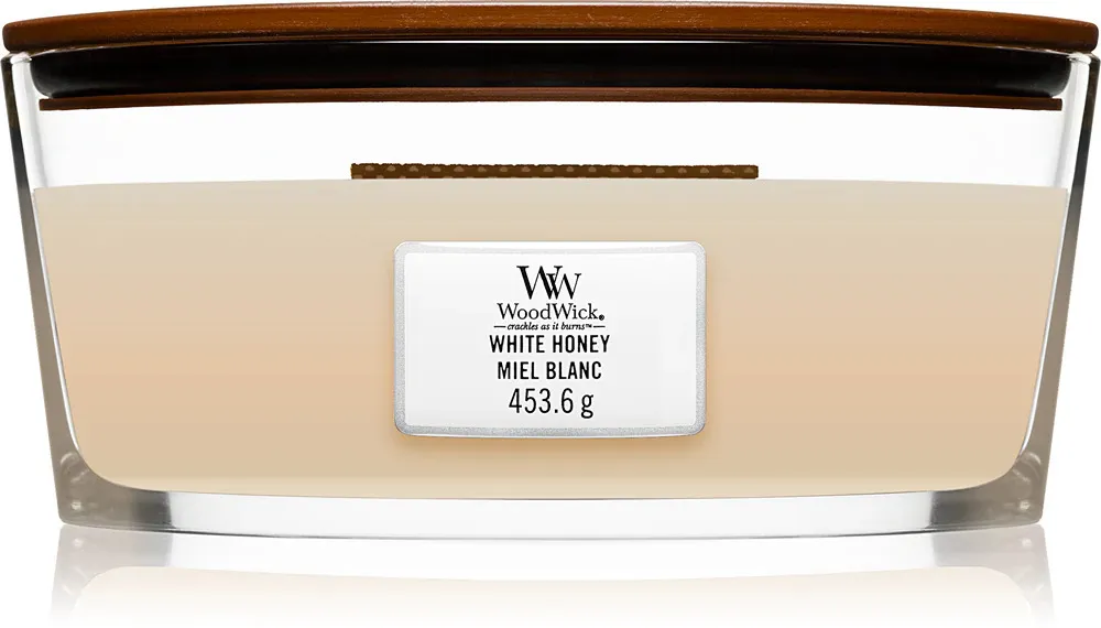 Candela profumata WoodWick White Honey 453,6 g