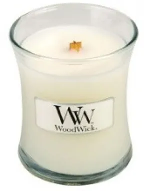 Candela profumata WoodWick White Tea & Jasmine con stoppino in legno per donne