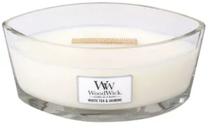 Candela profumata WoodWick White Tea & Jasmine con stoppino in legno 453,6 g