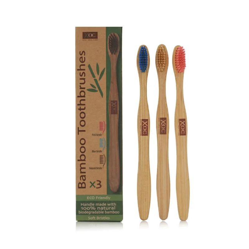Oral Care Spazzolini da denti in bambù morbidi 3 pz