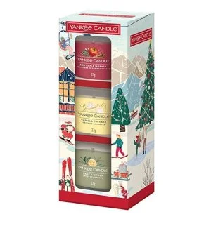Yankee Candle Holiday Party candela votiva in vetro 3x37 g