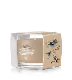 Yankee Candle Amber & Sandalwood candela votiva in vetro 37 g