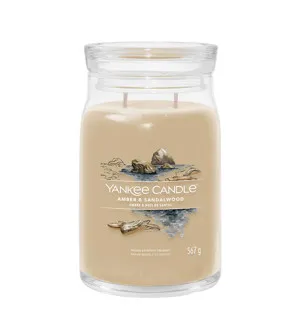 Yankee Candle Amber & Sandalwood Signature candela grande 567 g