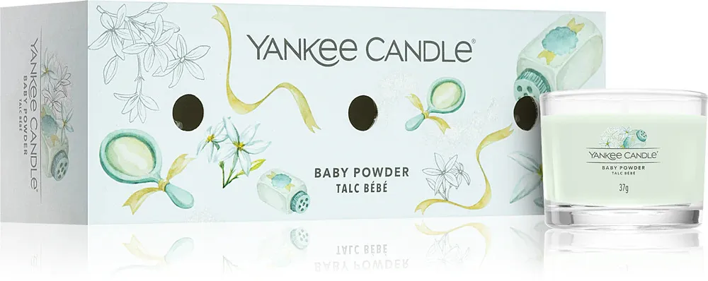 Baby Powder candela votiva in vetro 3 x 37 g 3x37 g
