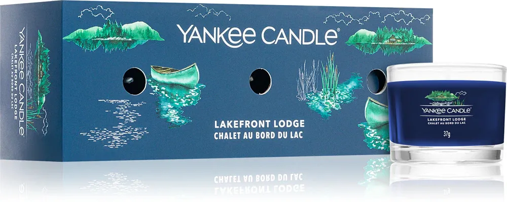 Lakefront Lodge candela votiva in vetro 3 x 37 g 3x37 g