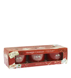 Yankee Candle Letters To Santa candela votiva in vetro 3 x 37 g