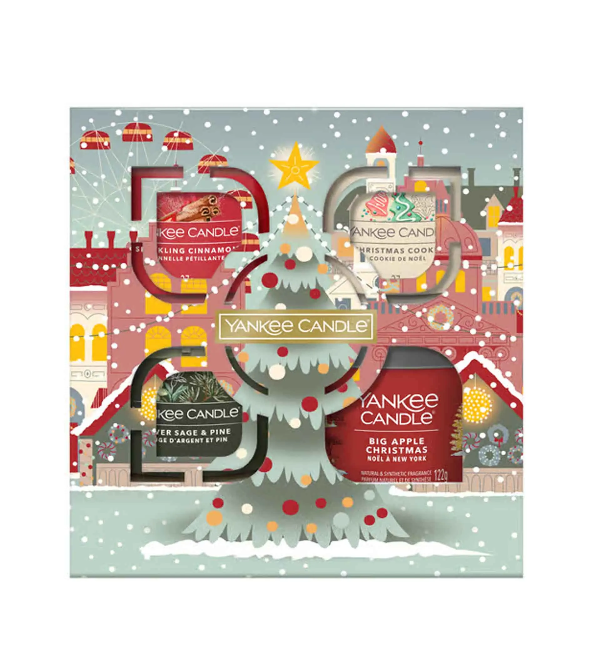 Passport to the Holidays set regalo tumbler piccolo 122 g + candela votiva 3x37 g Tumbler malý 122 g + votivní svíčka 3×37 g
