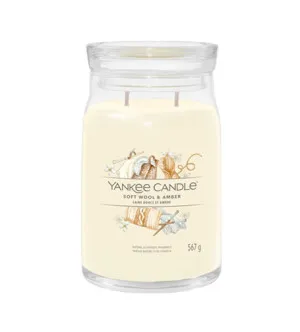 Yankee Candle Soft Wool & Amber signature candela grande 567 g