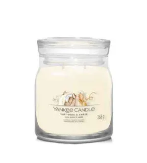 Yankee Candle Soft Wool & Amber candela signature media 368 g