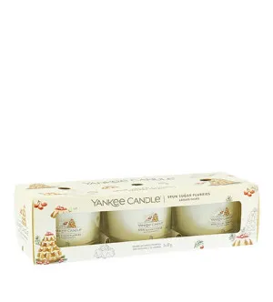 Yankee Candle Spun Sugar Flurries candela votiva in vetro 3 x 37 g