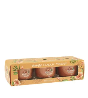 Yankee Candle Tropical Breeze candela votiva in vetro 3 x 37 g