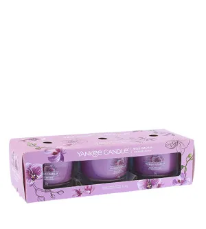 Yankee Candle Wild Orchid candela votiva in vetro 3 x 37 g