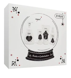 Ziaja Choco Plum cofanetto regalo gel doccia 160 ml + schiuma detergente 250 ml + crema mani 50 ml + spray corpo