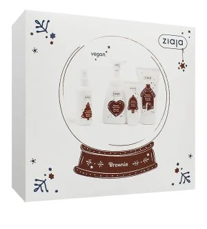 Ziaja Brownie cofanetto regalo gel doccia 160 ml + sapone mani in mousse 250 ml + crema mani 50 ml + spray corpo