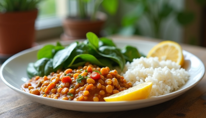 Un pranzo senza carne che sazia, lo si può preparare anche nei giorni feriali in venti minuti.