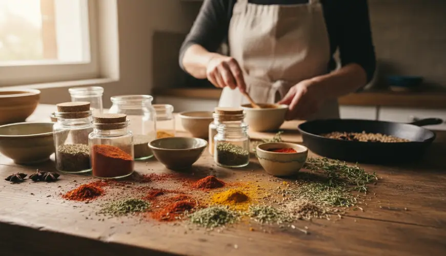 # Miscele di spezie fatte in casa come sostituto dei semilavorati in cucina