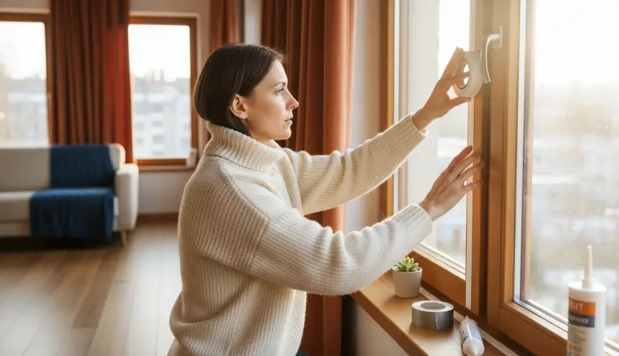 # Preparazione efficace dell'appartamento per l'inverno con guarnizioni e tende