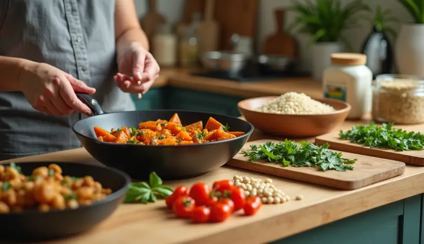 Fine della preparazione di quattro piatti per una sola cena