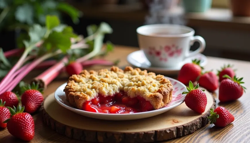 Scopri la magia della torta al rabarbaro con fragole