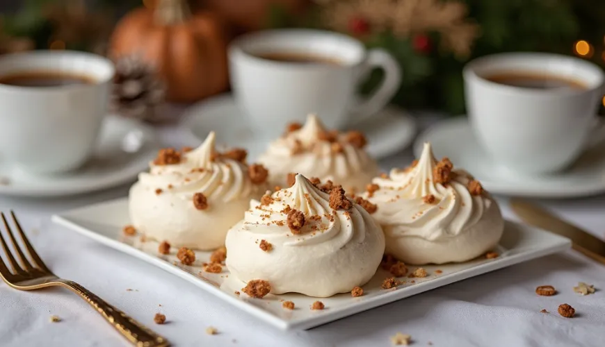 Baci di meringa alle noci come gusto tradizionale dell'infanzia per ogni festività
