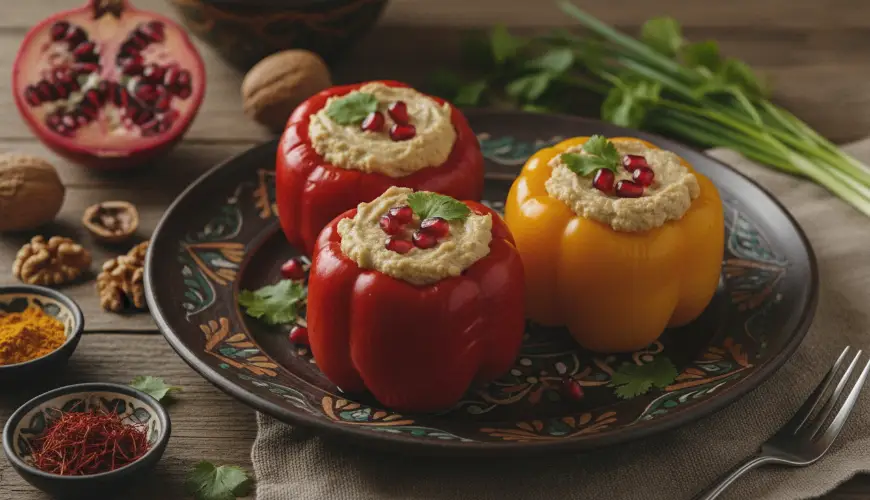 Peperoni ripieni secondo la ricetta georgiana con noci