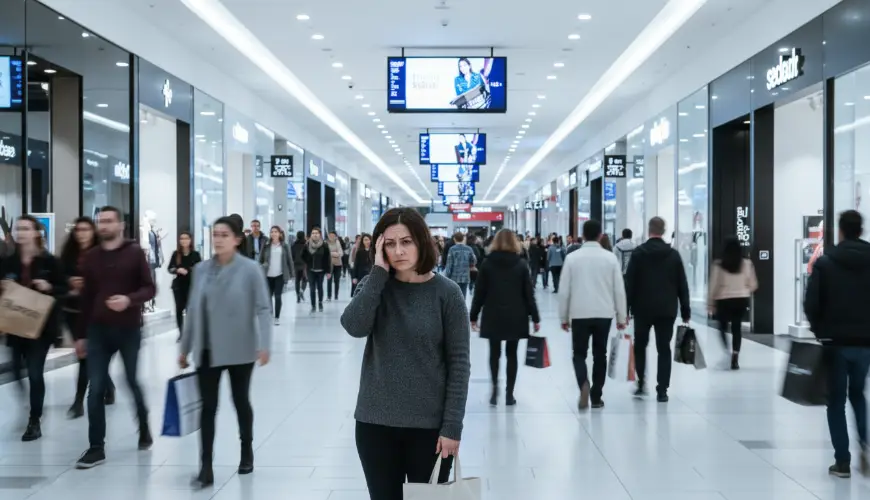 Perché il centro commerciale provoca ansia e sovraccarica i sensi