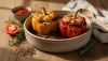 Ragù di lenticchie come ripieno per peperoni gratinati