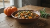Risotto di grano saraceno con zucca e salvia per le fredde giornate autunnali