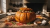 Provate la zucca arrosto ripiena di riso e noci