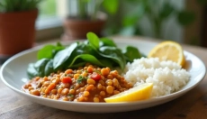 Un pranzo senza carne che sazia, lo si può preparare anche nei giorni feriali in venti minuti.