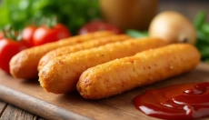 Corndog, cibo di tendenza sulla tavola di casa per feste e picnic