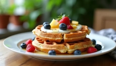 Cialde al cottage come deliziosa colazione per un inizio di giornata salutare