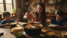 Pentola di chili di fagioli senza carne che sazierà tutta la famiglia