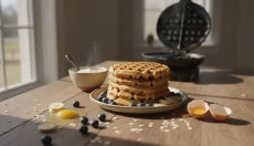 # Připravte si ovesné vafle bez mouky a bez cukru

# Preparate i waffle di avena senza farina e senz