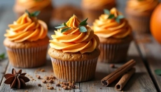 Crea l'atmosfera accogliente a casa con i cupcake di zucca durante il weekend
