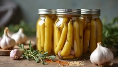 Germogli d'aglio in salamoia gustosi e pratici per la tavola invernale