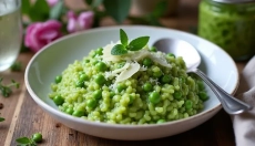 Scopri come preparare un cremoso risotto ai piselli a casa senza stress