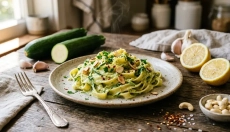 Prova le fettuccine alfredo di zucchine come alternativa più leggera