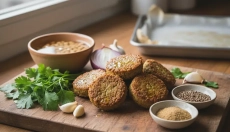 Falafel fatto in casa con ceci arrostiti senza frittura
