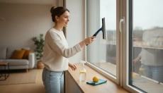 Provate un semplice trucco per finestre lucide e senza aloni